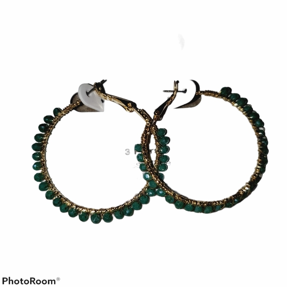 NEW Time and Tru Trio Set of Green and Gold Earrings - Picture 4 of 6